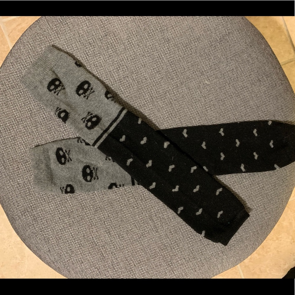 Skull leg warmers.